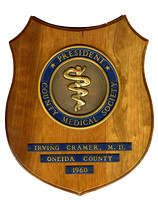plaque President County Medical Society 1960